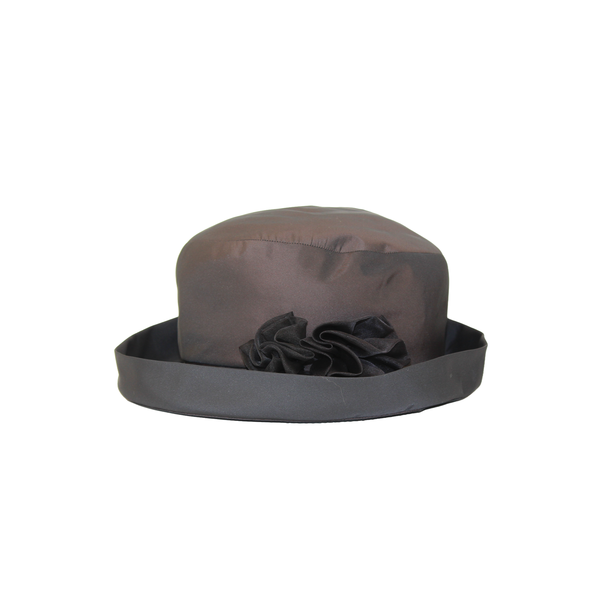 X-58-54｜【UVケア】シルクフラワーモチーフ付き クロッシェハット