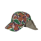 B-17-06｜【一級遮光】たれ付き・たれ無し2WAY 花柄コットンキャップ