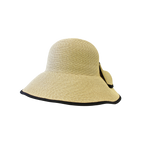 ・H-55-16｜【UV遮蔽率98%】バックリボン パイピング ブレードハット