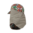 B-17-06｜【一級遮光】たれ付き・たれ無し2WAY 花柄コットンキャップ