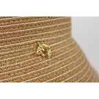 B-99-01｜【アトリエメイド】リボン＆猫チャーム付き ステッチ ペーパーハット