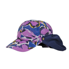 B-17-06｜【一級遮光】たれ付き・たれ無し2WAY 花柄コットンキャップ