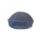 【洗える】岡山・井原デニム アシンメトリーシルエット ベレー帽