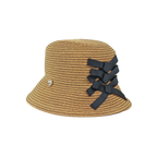 B-99-01｜【アトリエメイド】リボン＆猫チャーム付き ステッチ ペーパーハット