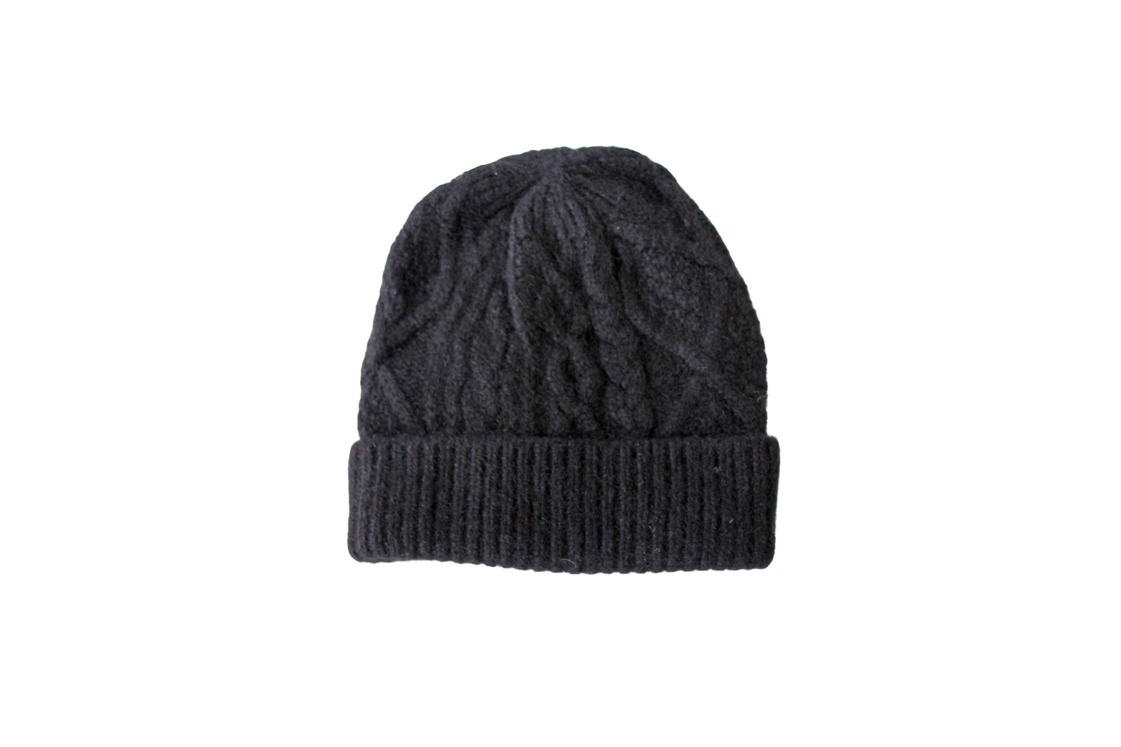 ・X-40-77｜【洗える】カシミヤ100% ケーブル編み ニットキャップ