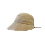 K-55-18｜【洗える】和紙混 透かし編み リボン ジョッキーキャップ