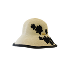 K-55-04｜【UV遮蔽率98%以上】フラワーモチーフ つば広ペーパーハット