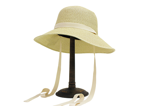 ・K-55-10｜【UVケア】リボンアレンジ ペーパーハット