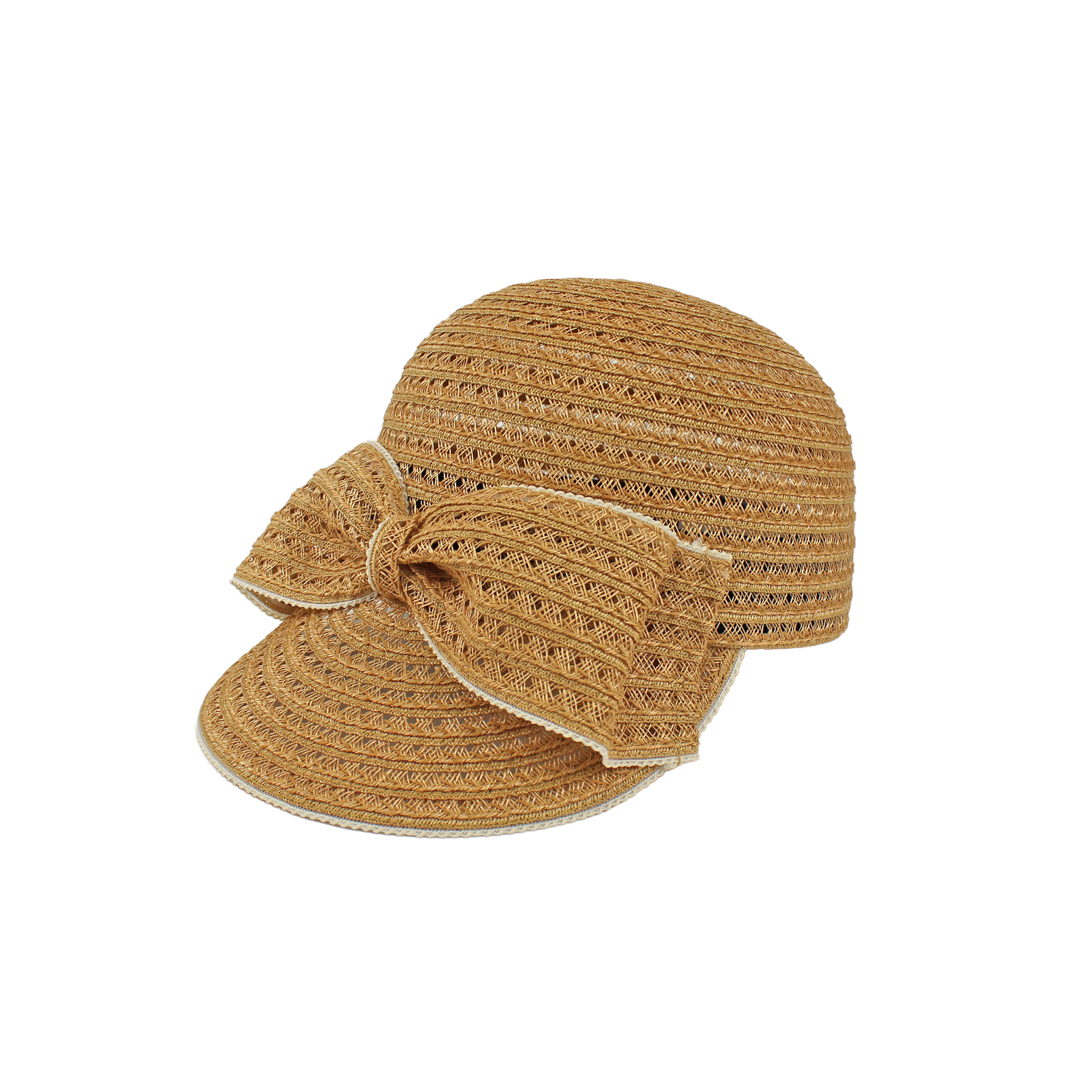 【母の日キャンペーン対象商品】B-76-02｜【アトリエメイド】麻ブレード リボンキャップ