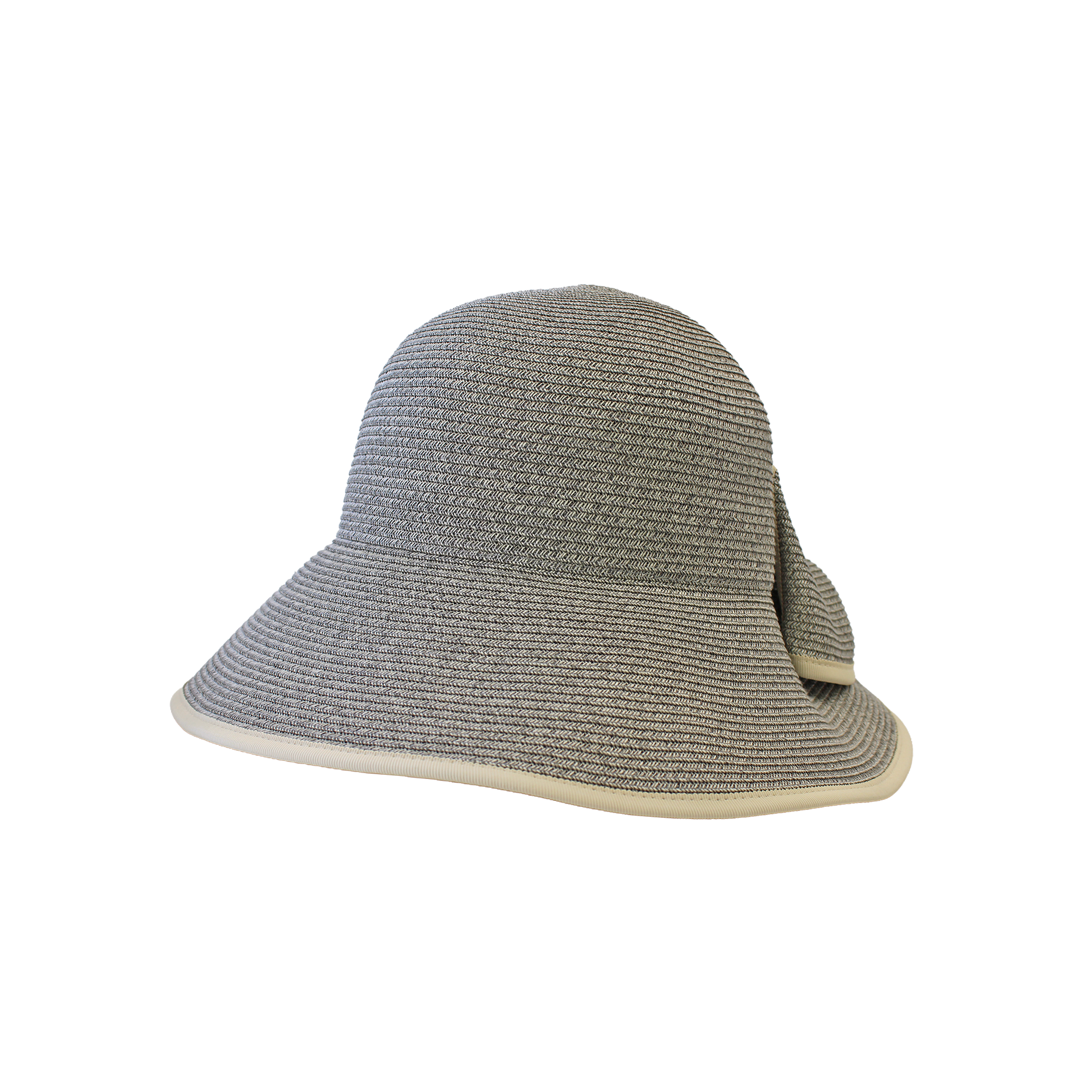 ・H-55-16｜【UV遮蔽率98%】バックリボン パイピング ブレードハット