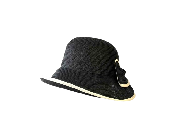 H-55-16｜【UVカット】バックリボン パイピング ブレードハット