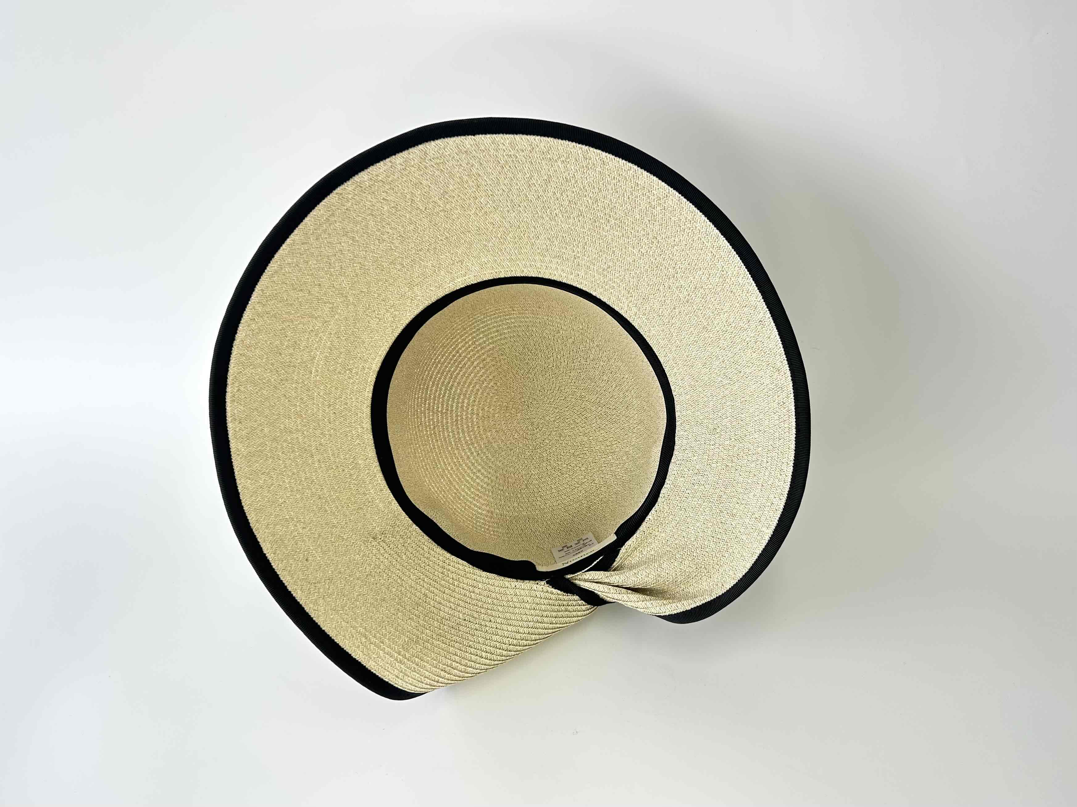 H-55-16｜【UVカット】バックリボン パイピング ブレードハット