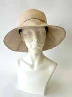 【洗える】リヨセル混 光沢×透明感 つば広ハット