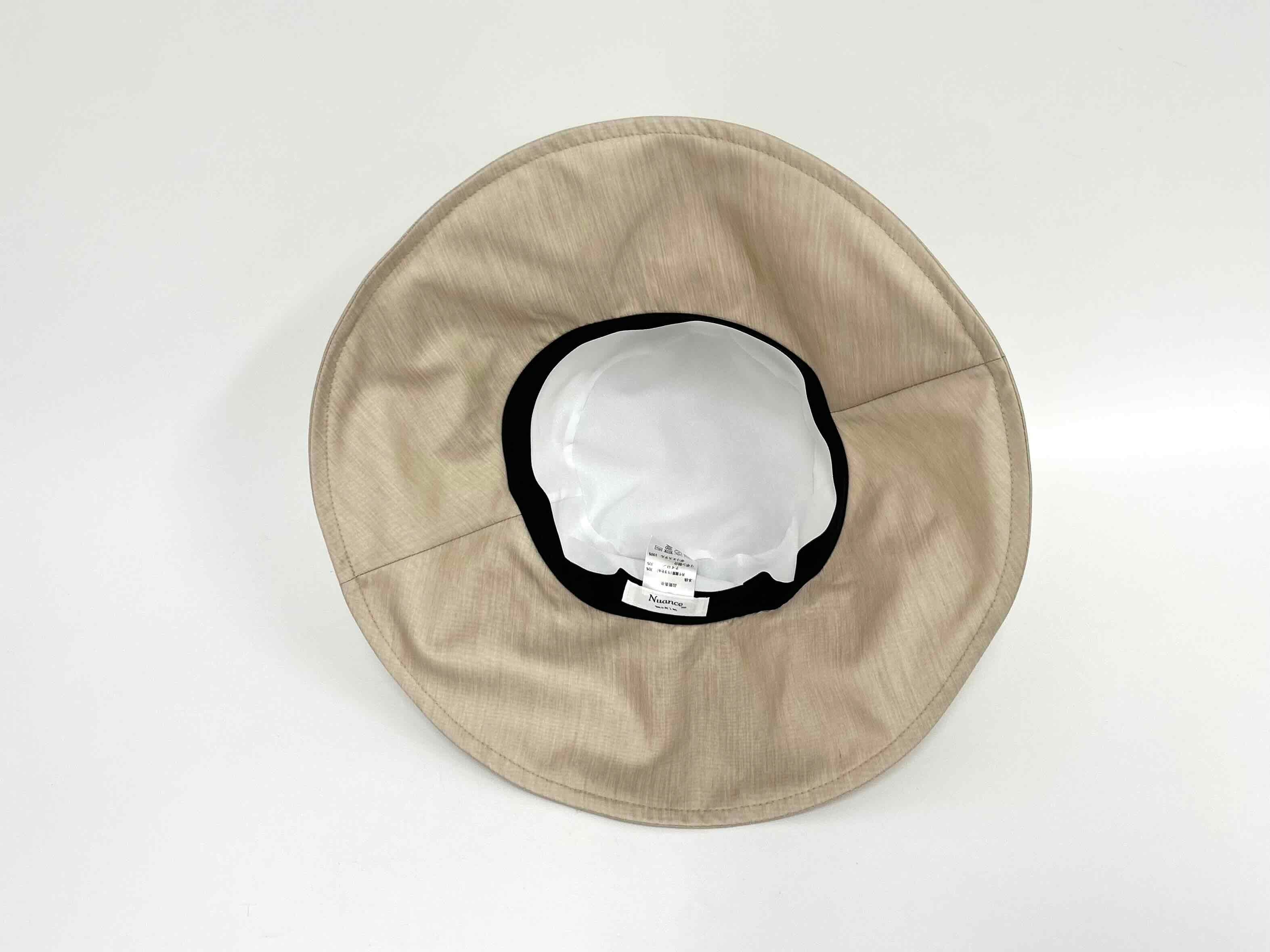 【洗える】リヨセル混 光沢×透明感 つば広ハット