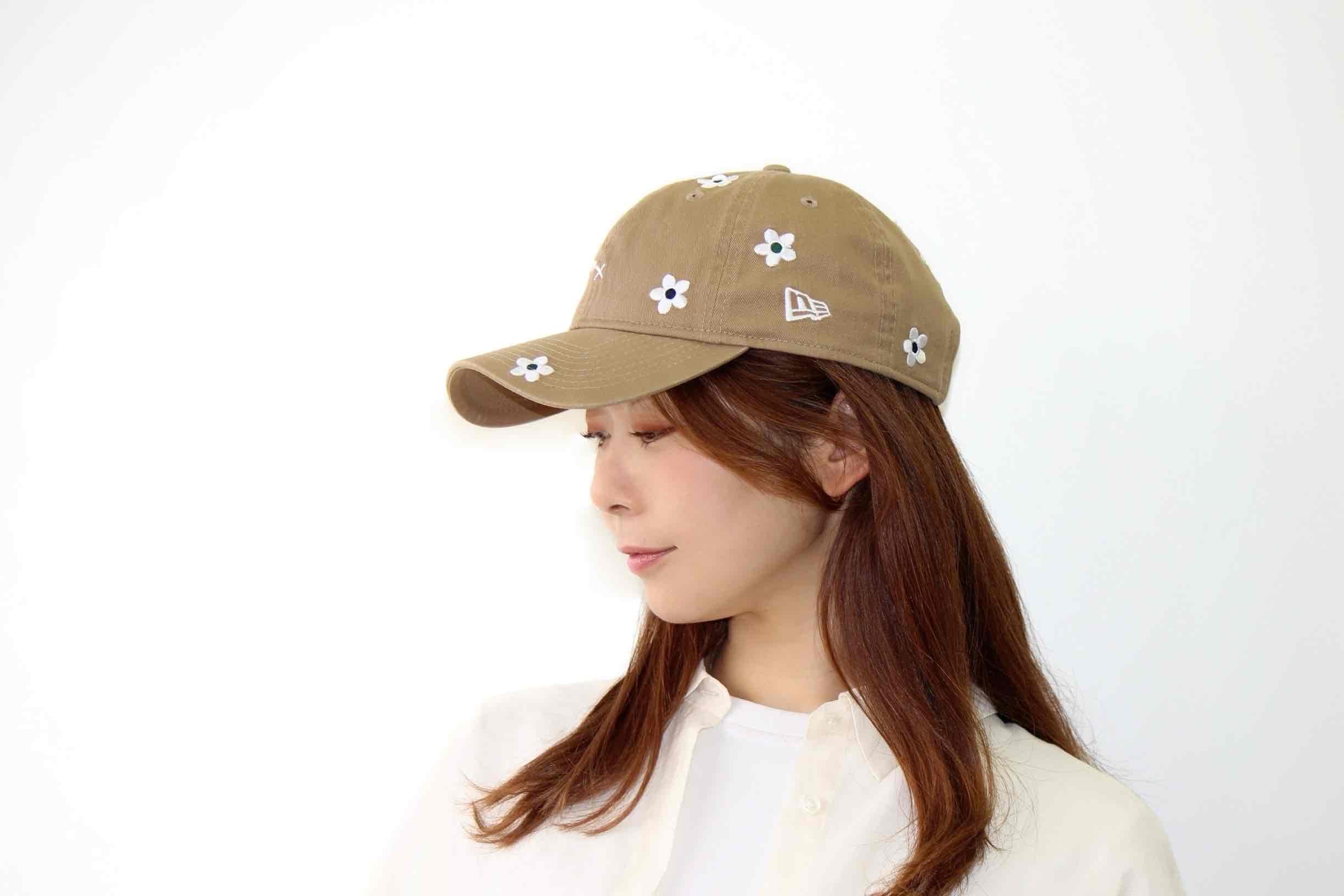 K-69-01｜【Maxim × NEW ERA】【洗える】9TWENTY フラワー刺繍キャップ