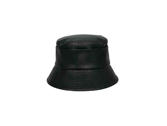 H-17-55｜【大きめ】ポケットデザイン フェイクレザー バケットハット