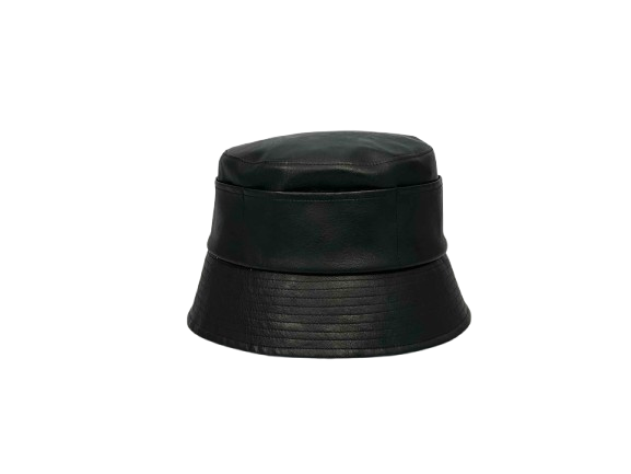 H-17-55｜【大きめ】ポケットデザイン フェイクレザー バケットハット