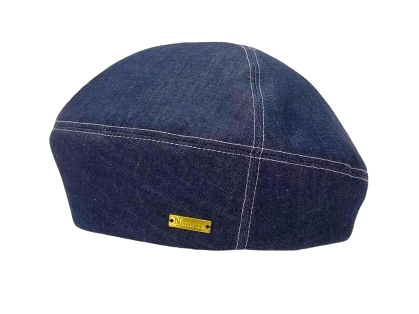・H-55-24｜【洗える】】岡山・井原デニム アシンメトリーシルエット ベレー帽