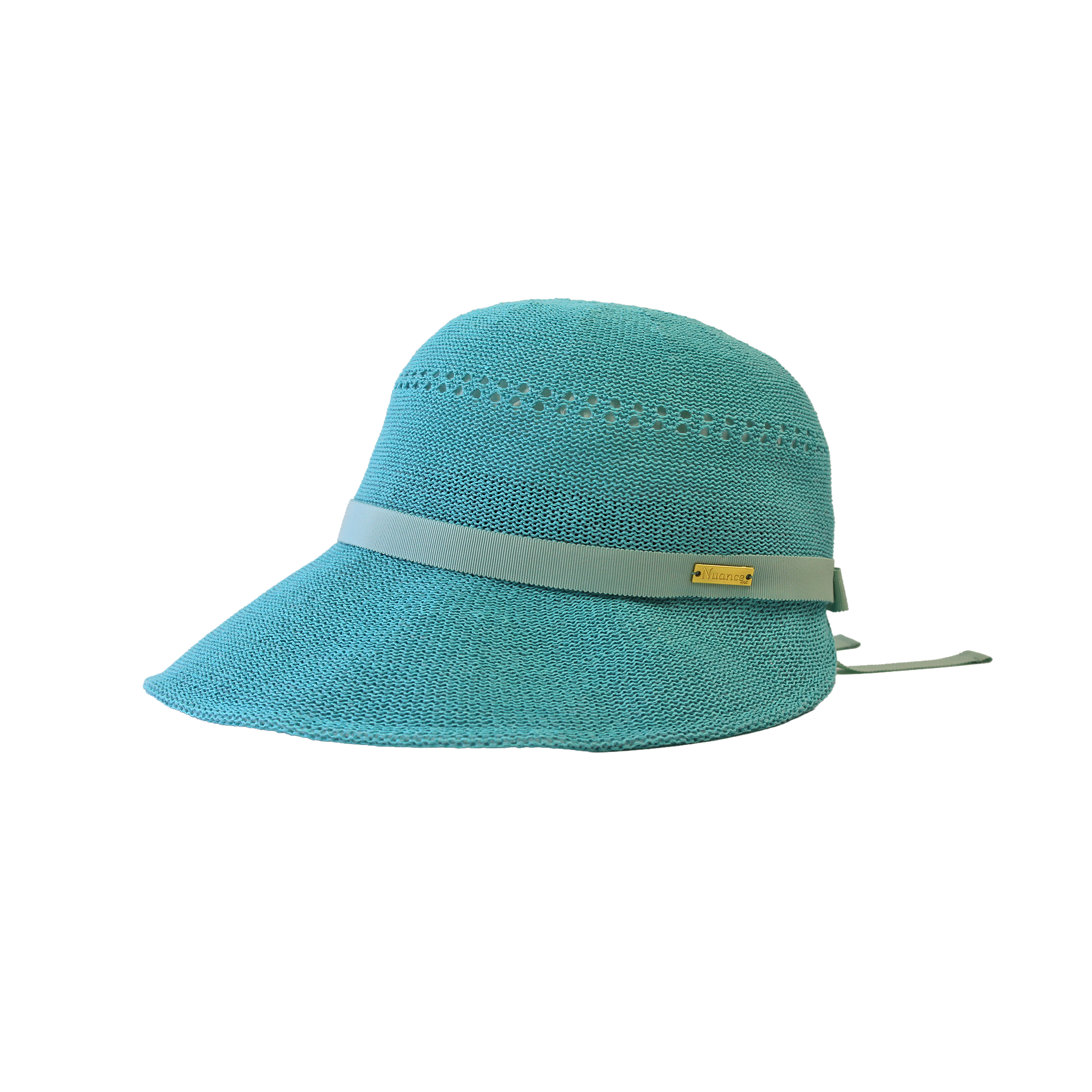 K-55-18｜【洗える】和紙混 透かし編み リボン ジョッキーキャップ