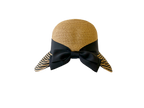 【UV遮蔽率98%】後ろリボン つば広 ペーパーブレードハット