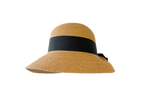 【UV遮蔽率98%】後ろリボン つば広 ペーパーブレードハット