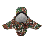 B-17-06｜【一級遮光】たれ付き・たれ無し2WAY 花柄コットンキャップ