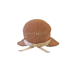 K-55-18｜【洗える】和紙混 透かし編み リボン ジョッキーキャップ