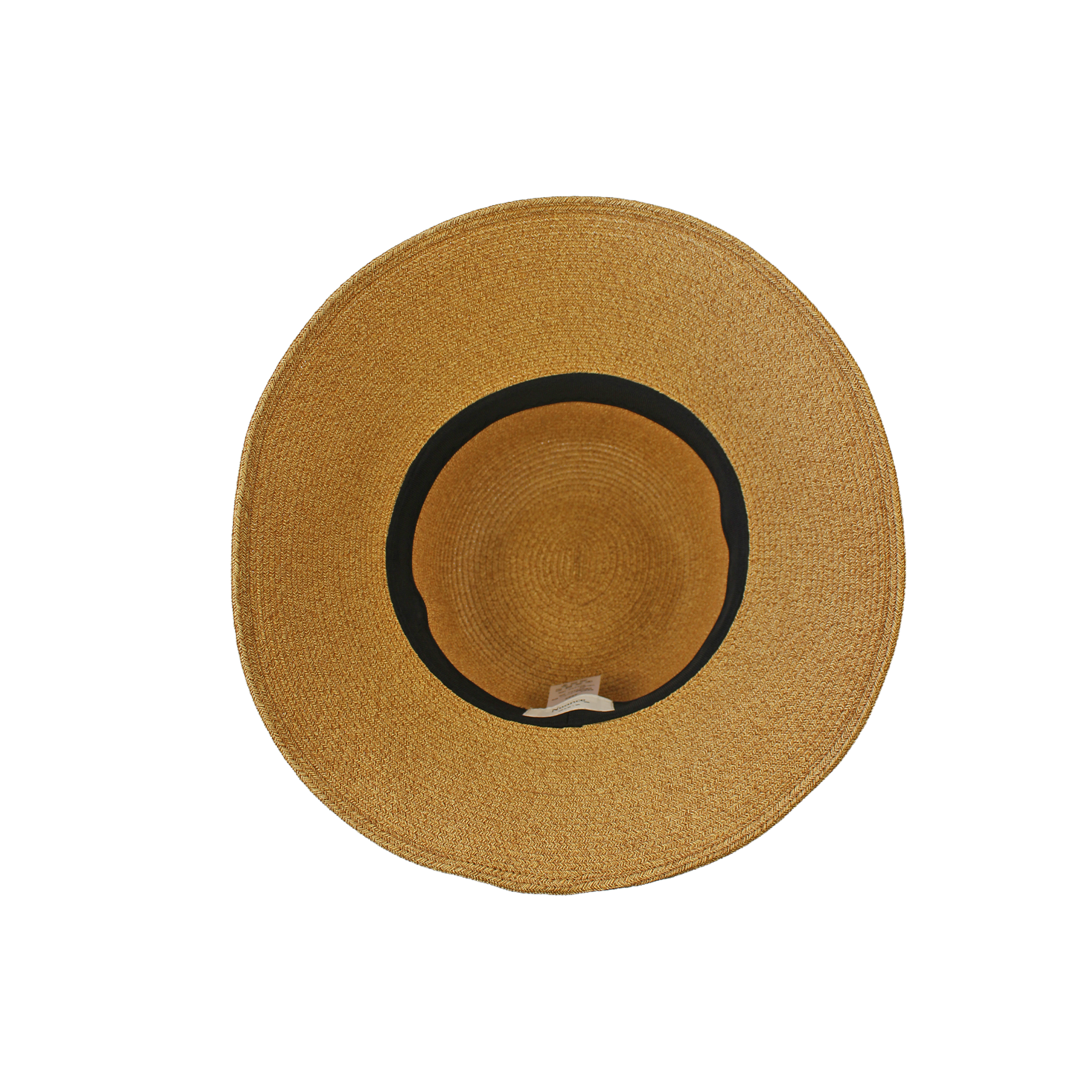 B-55-07｜【UV遮蔽率98%以上・洗える】編み込みリボン つば広ペーパーハット