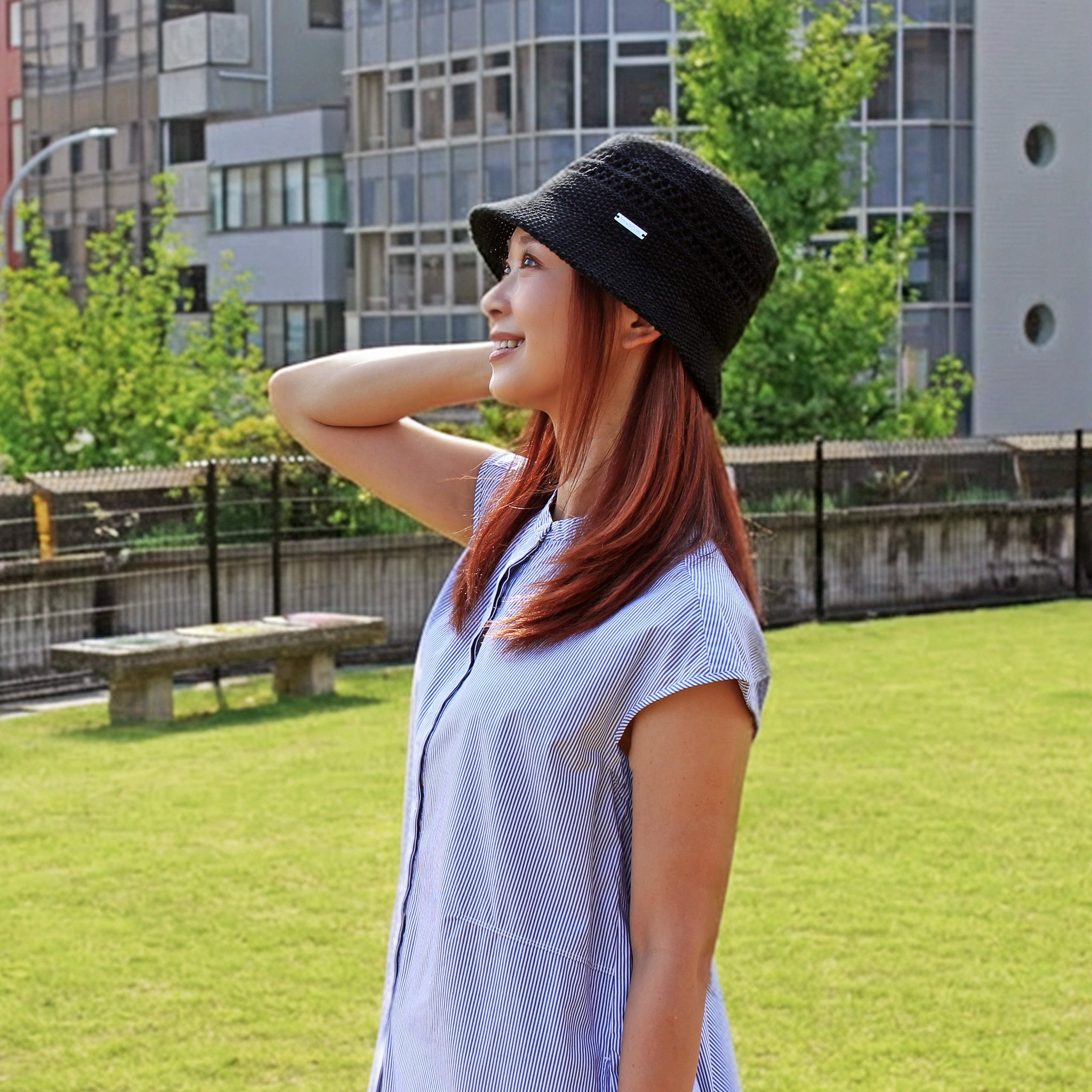 B-40-10｜【洗える】透かし編み サーモハット