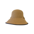 ・H-55-16｜【UV遮蔽率98%】バックリボン パイピング ブレードハット