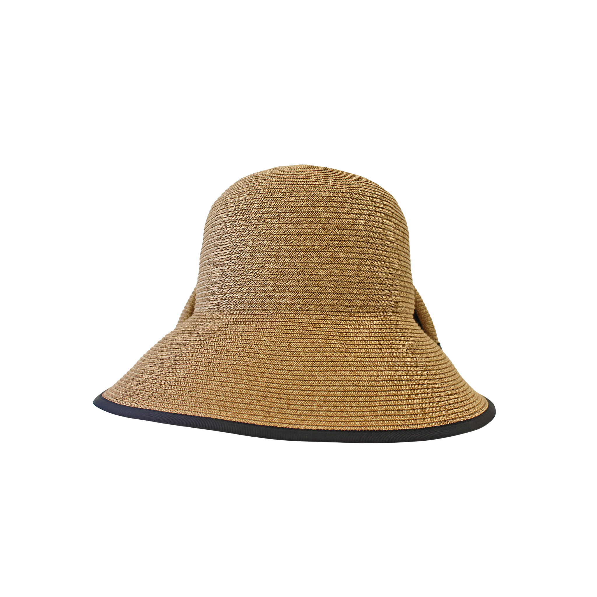 ・H-55-16｜【UV遮蔽率98%】バックリボン パイピング ブレードハット