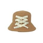 B-99-01｜【アトリエメイド】リボン＆猫チャーム付き ステッチ ペーパーハット