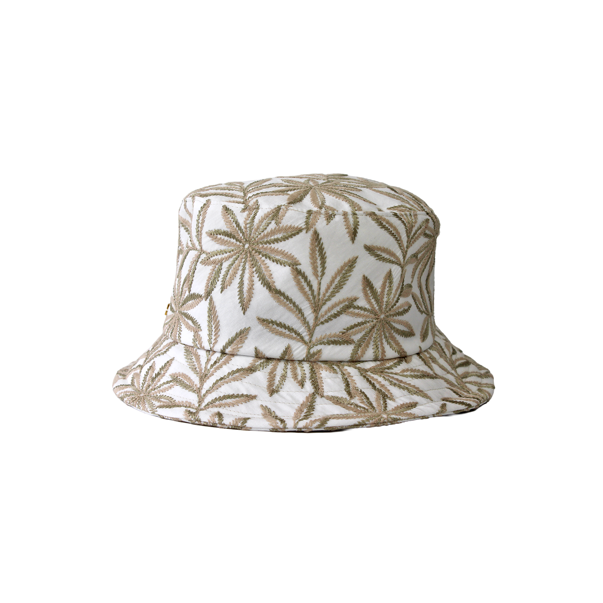 B-55-23｜【UVケア】リーフ刺繍 バケットハット