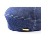 【洗える】岡山・井原デニム アシンメトリーシルエット ベレー帽