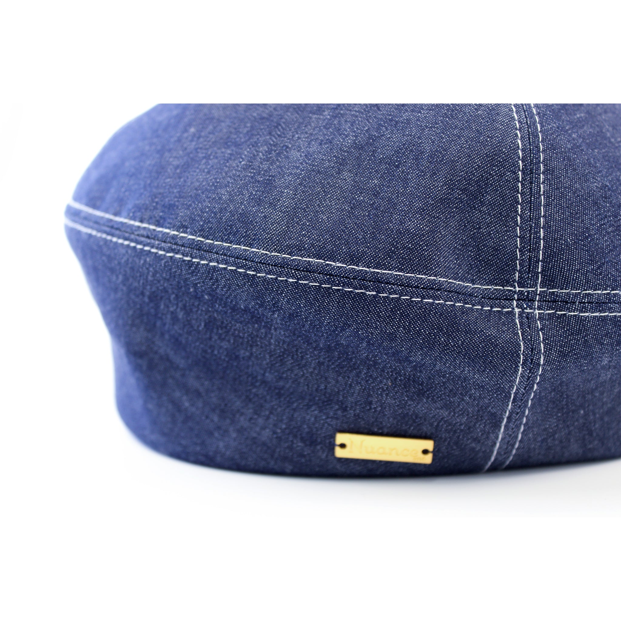 【洗える】岡山・井原デニム アシンメトリーシルエット ベレー帽