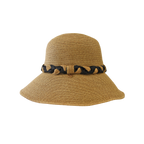 B-55-07｜【UV遮蔽率98%以上・洗える】編み込みリボン つば広ペーパーハット