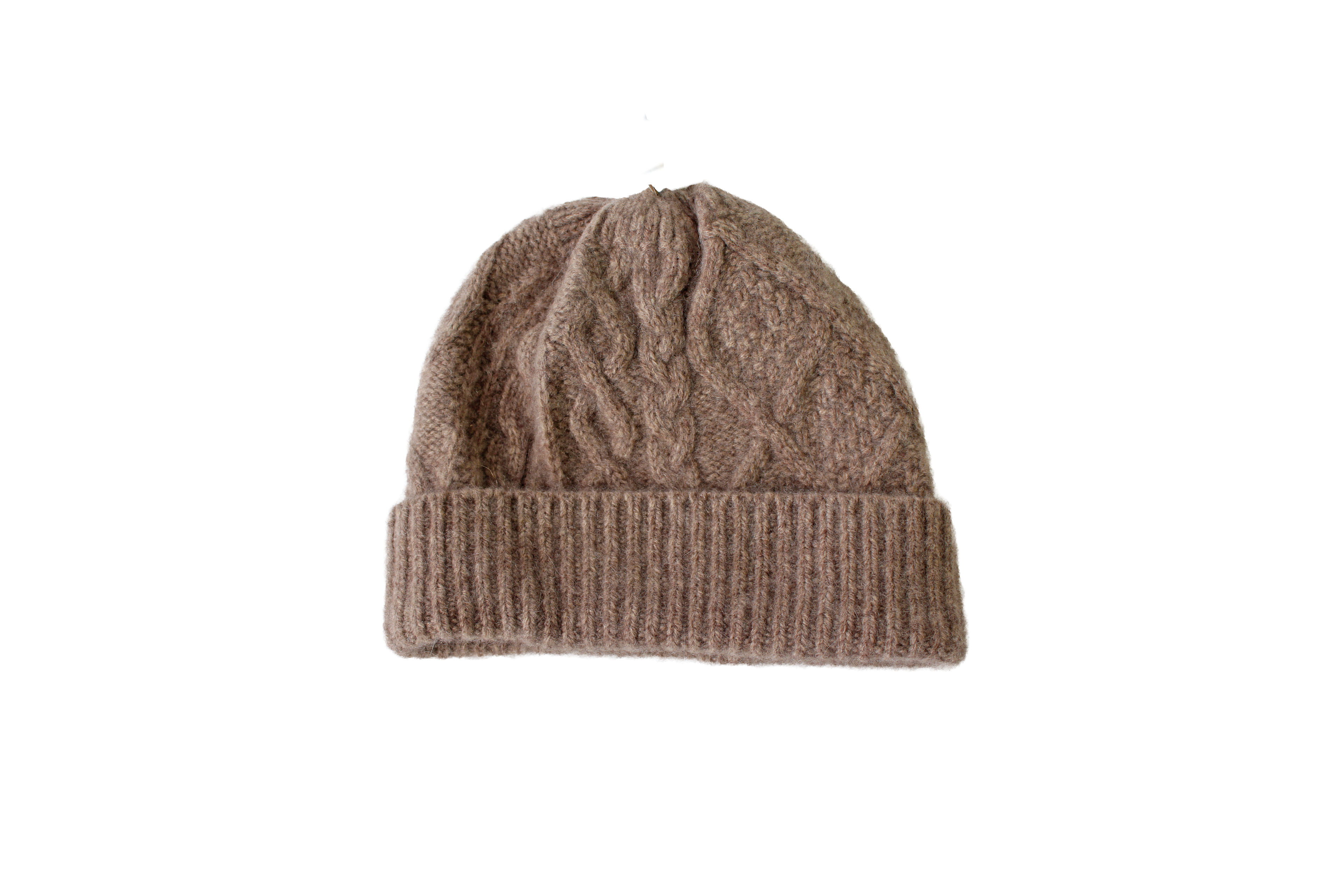 ・X-40-77｜【洗える】カシミヤ100% ケーブル編み ニットキャップ