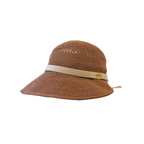 K-55-18｜【洗える】和紙混 透かし編み リボン ジョッキーキャップ