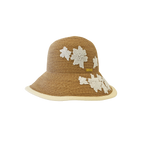 K-55-04｜【UV遮蔽率98%以上】フラワーモチーフ つば広ペーパーハット